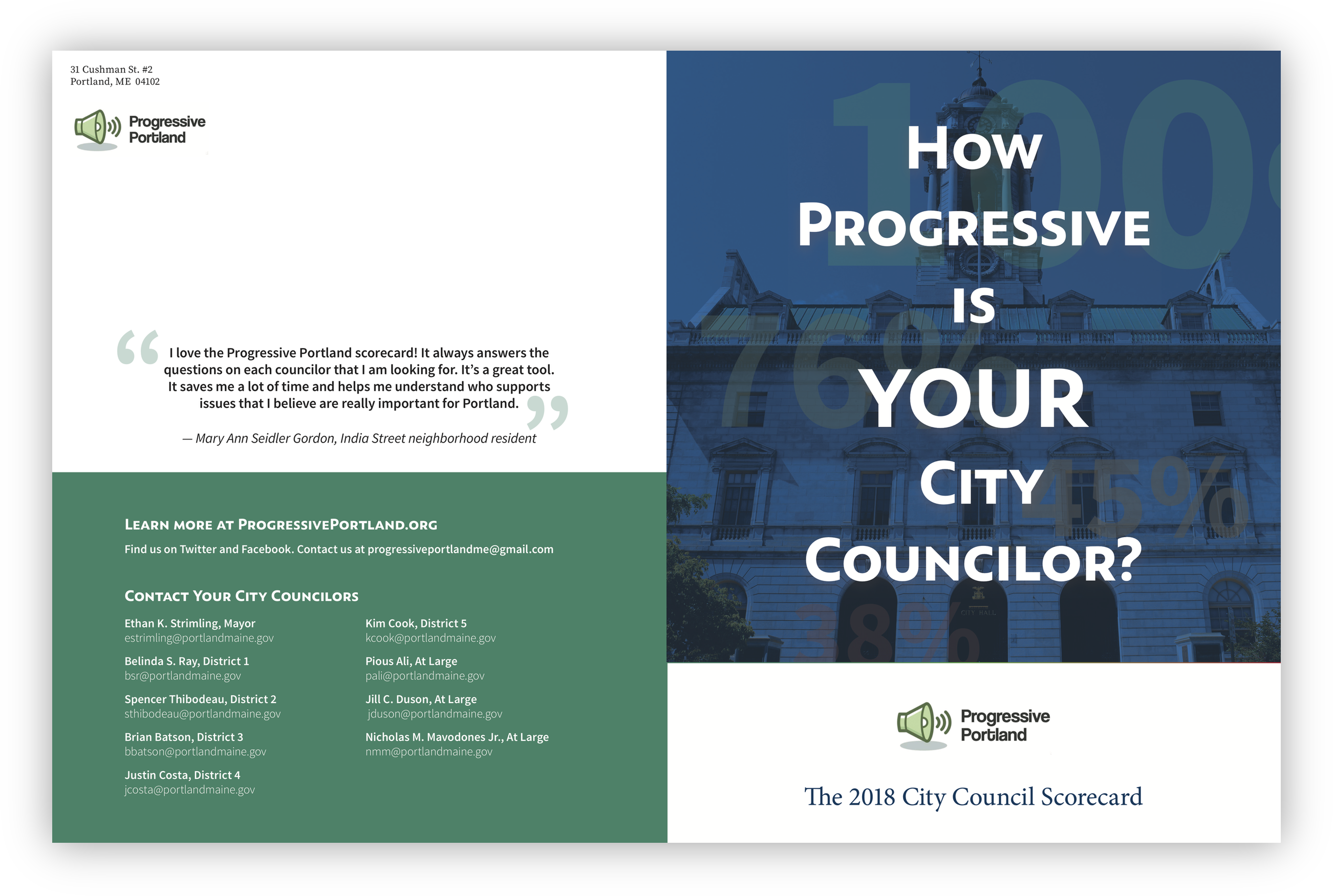 2018 City Council Scorecard cover